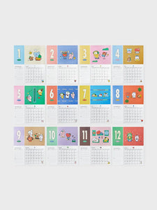 BT21 Official Desk Calendar 2024 Season’s Greetings